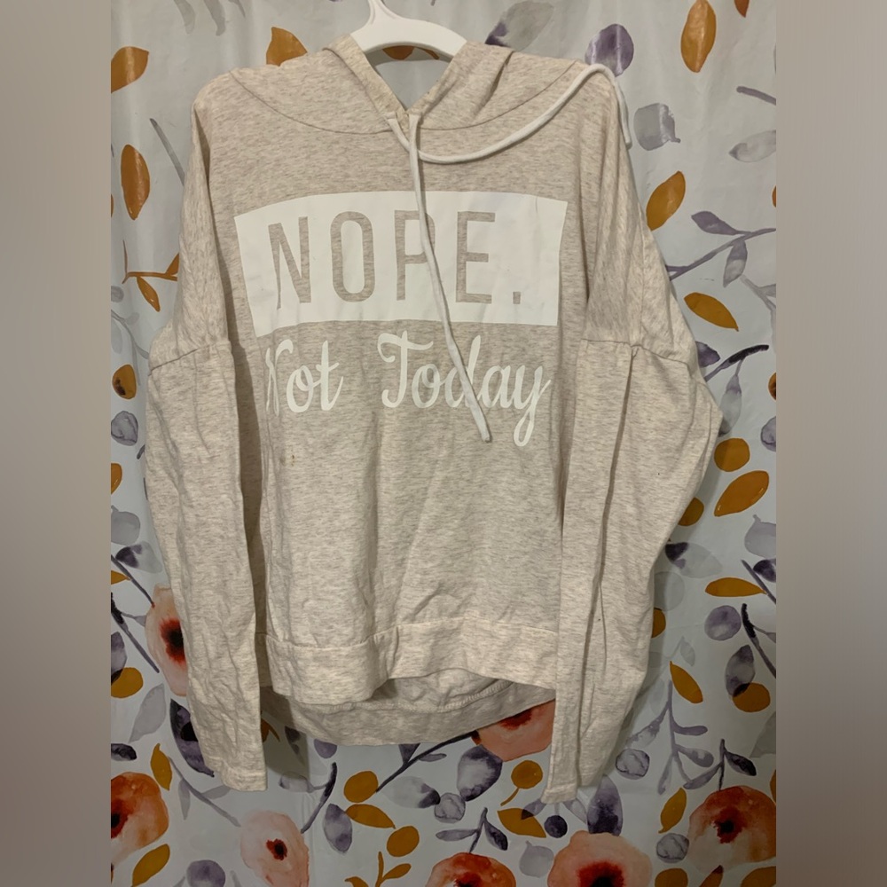 🔥5/$25 Mirabilia Graphic Hoodie - "NOPE. Not Today" Sz S